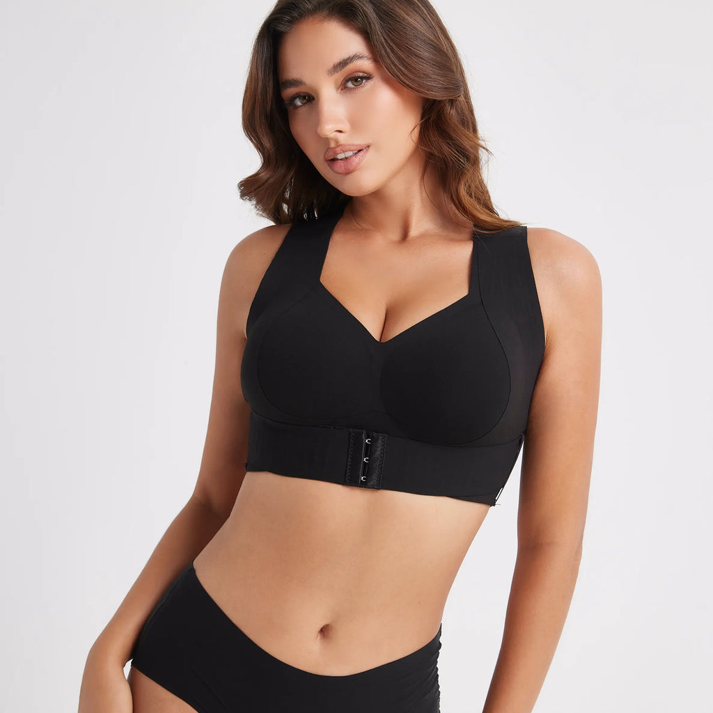 Posture Bra, Women’S Beige Wireless Bra, Soft Breathable Non-Removable Molded Cups, Yoga Fitness Sportswear for Gym and Daily Training, Summer Vibes Bra Soft Comfy Bra Seamless Shaping Bras Push up Bra Bras for Women Minimizer Bra Jelly Bra